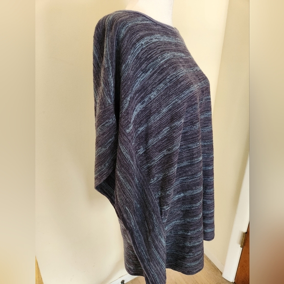 Pure J Jill Blue Knit Poncho Sweater Pullover Size S/M - Picture 5 of 11